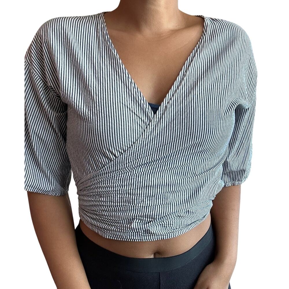 Womens Summer Crop Top Wrap Large